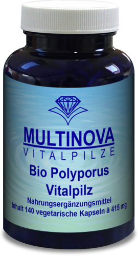 Multinova Polyporus-Pulver aus Bioanbau, 140 Kapseln